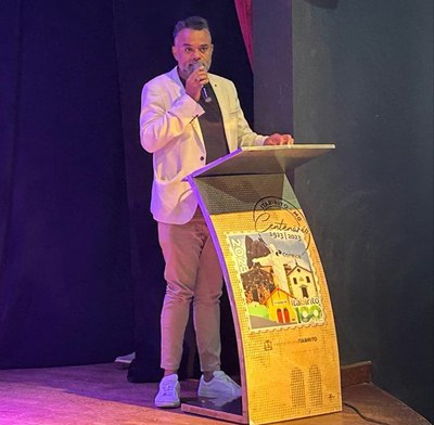 Presidente da Câmara na cerimônia de lançamento do Plano. Foto - Ascom.