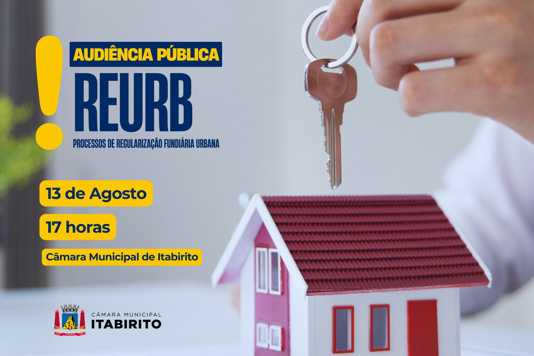 Câmara de Itabirito convoca população para audiência pública sobre regularização fundiária 