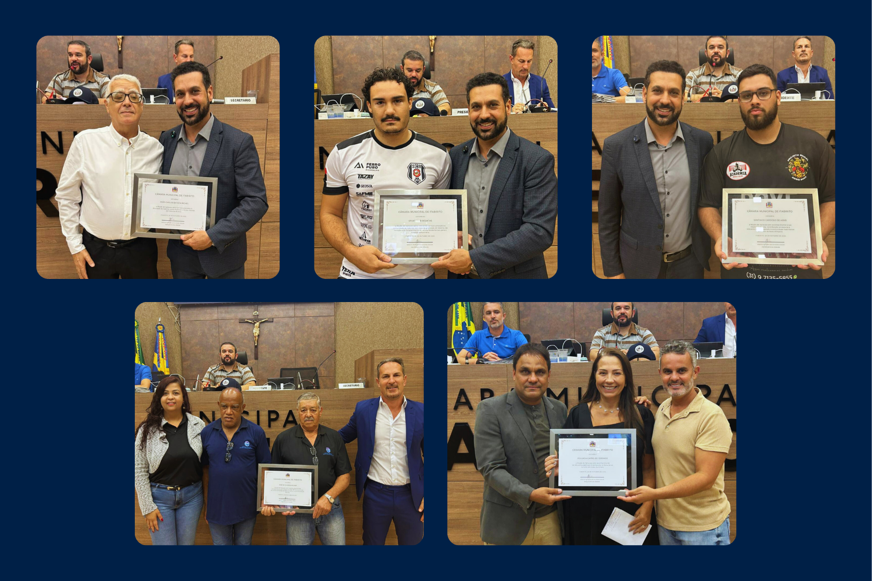 Câmara de Itabirito entrega Moções de Aplausos a personalidades e instituições que fortalecem a educação, o esporte, o turismo e o desenvolvimento social