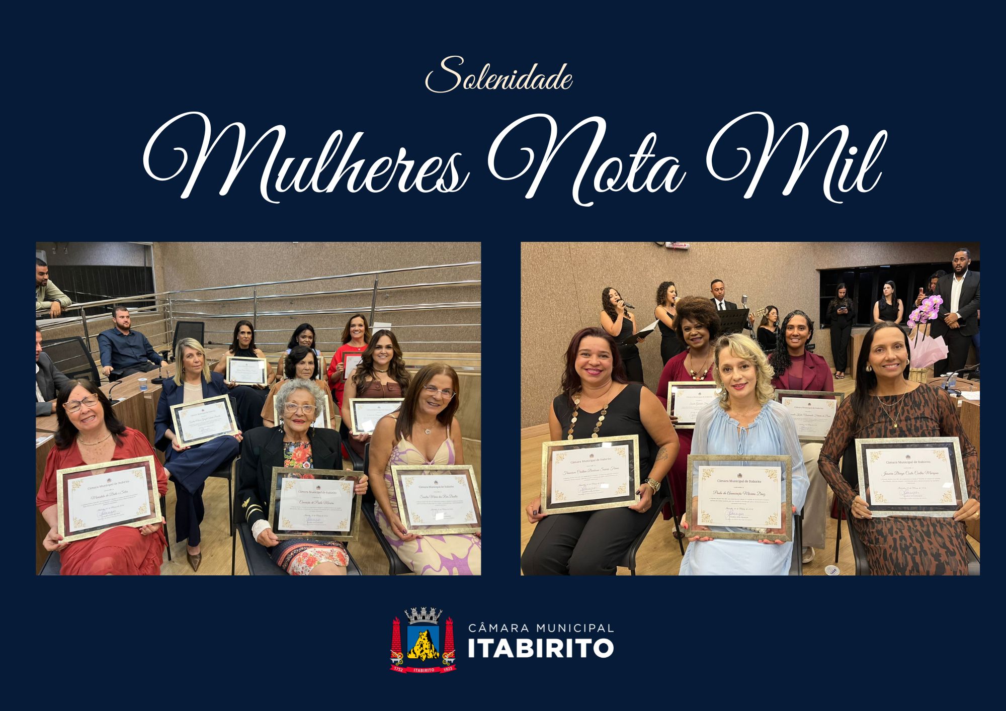 Câmara de Itabirito realiza Sessão Solene “Mulheres Nota Mil”