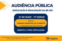 Câmara de Itabirito realizará Audiência Pública sobre duplicação e sinalização da BR-356
