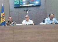 Capitão Gláucio Sigaud da PM de Itabirito comparece à Câmara Municipal para esclarecimentos sobre a Segurança Pública do município.