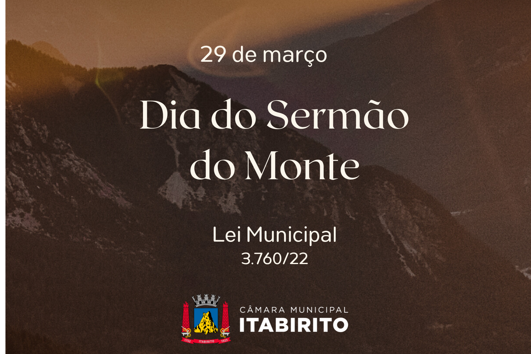 Dia do Sermão do Monte será celebrado nesta sexta-feira em Itabirito