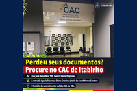 Documentos perdidos em Itabirito podem ser recuperados no CAC