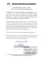 CONVOCAÇÃO DOS CANDIDATOS APROVADOS