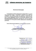 DECRETO DE NOMEAÇÃO CARGO SERVENTE