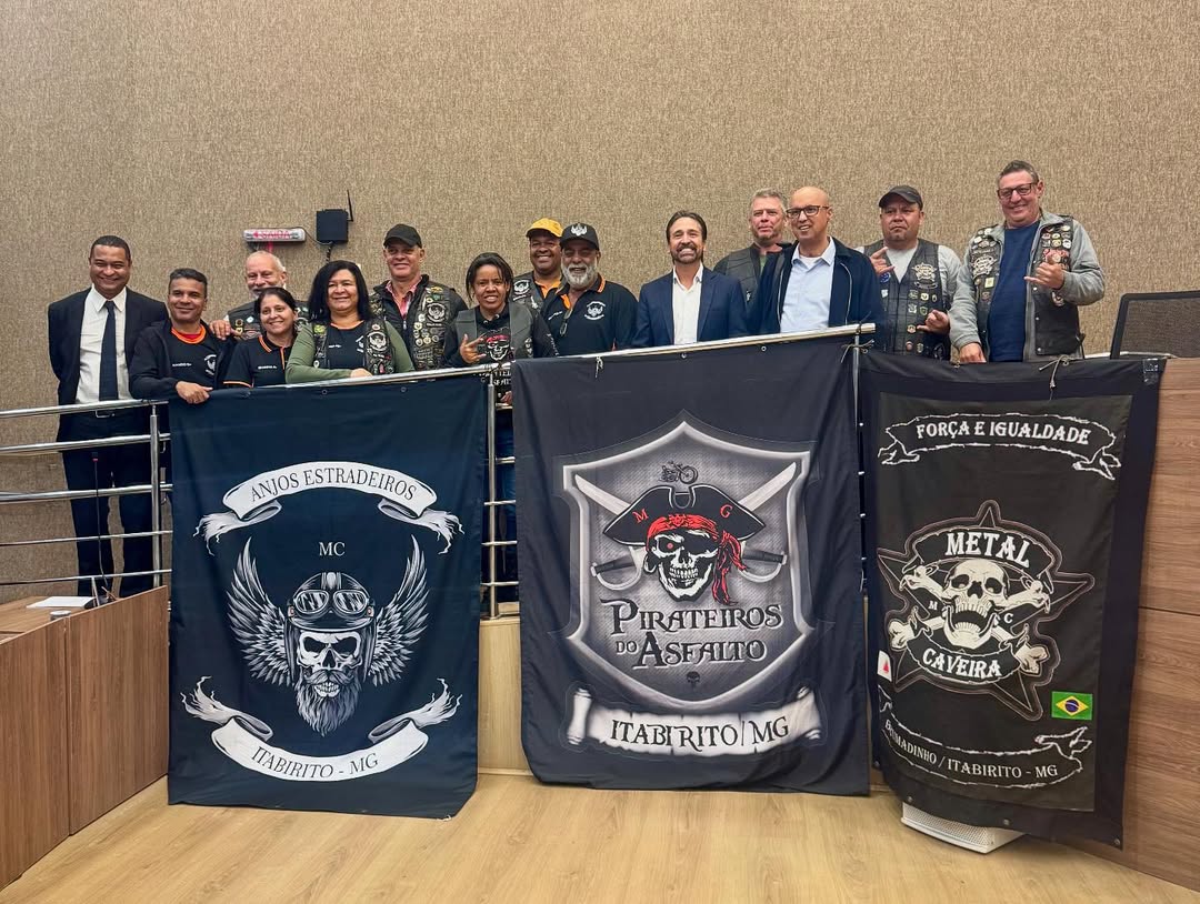 Motoclubes acompanham votação do Dia Municipal do Motociclista na Câmara de Itabirito