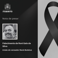 Nota de pesar - Falecimento de Roni Galo da Silva, irmão do vereador Renê Butekus