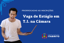 Prorrogadas as inscrições para vaga de estágio em T.I. na Câmara de Itabirito